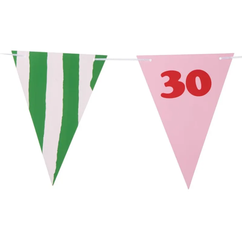 Xenos Vlaggenlijnen|Verjaardagen-Vlaggenlijn 30 jaar - groen - 10 meter