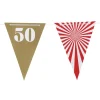 Xenos Vlaggenlijnen|Verjaardagen-Vlaggenlijn 50 jaar - rood - 10 meter