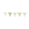 Xenos Babyshower-Vlaggenlijn wink - wit/goud - 5 meter