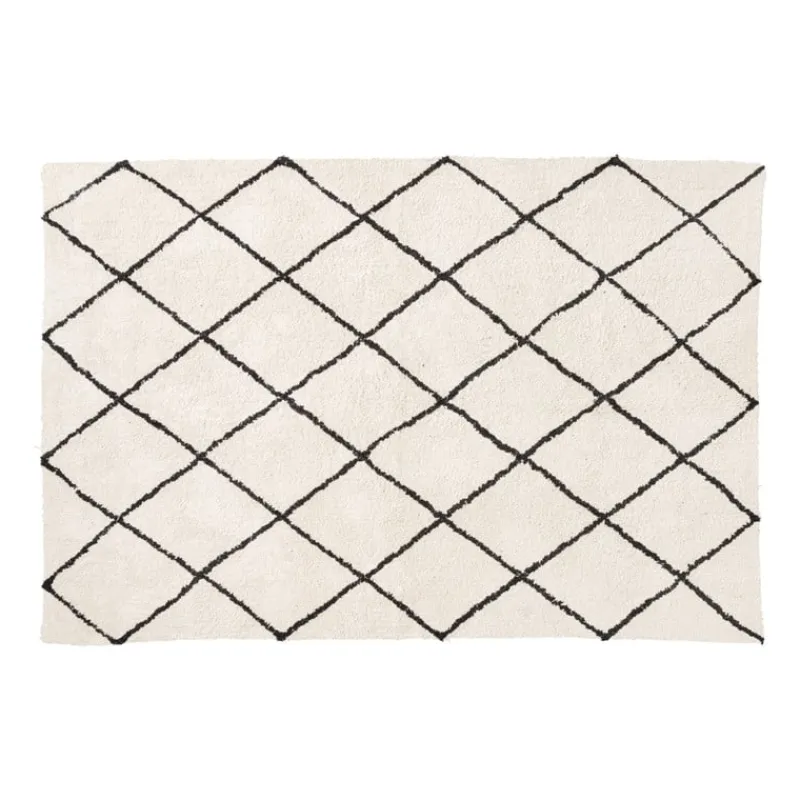 Xenos Vloerkleden-Vloerkleed berber - naturel/zwart - 120x180 cm