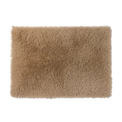 Xenos Vloerkleden-Vloerkleed fluffy - bruin - 60x90 cm