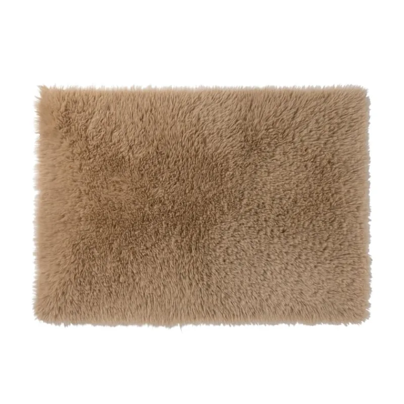 Xenos Vloerkleden-Vloerkleed fluffy - bruin - 60x90 cm