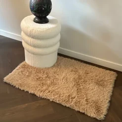 Xenos Vloerkleden-Vloerkleed fluffy - bruin - 60x90 cm