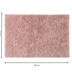 Xenos Vloerkleden-Vloerkleed fluffy - roze - 120x180 cm