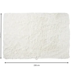 Xenos Vloerkleden-Vloerkleed fluffy - wit - 150x230 cm