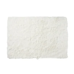 Xenos Vloerkleden-Vloerkleed fluffy - wit - 60x90 cm