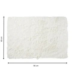 Xenos Vloerkleden-Vloerkleed fluffy - wit - 60x90 cm