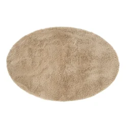 Xenos Vloerkleden-Vloerkleed fluffy ovaal - bruin - 120x180 cm