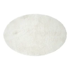 Xenos Vloerkleden-Vloerkleed fluffy ovaal - wit - 120x180 cm