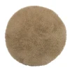 Xenos Vloerkleden-Vloerkleed fluffy rond - bruin - ø120 cm
