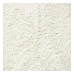 Xenos Vloerkleden-Vloerkleed fluffy rond - wit - ø120 cm