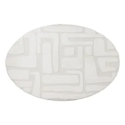Xenos Vloerkleden-Vloerkleed native ovaal - wit - 120x180 cm