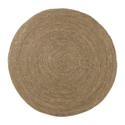 Xenos Vloerkleden-Vloerkleed riet - bruin - ø150 cm