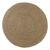 Xenos Vloerkleden-Vloerkleed riet - bruin - ø120 cm