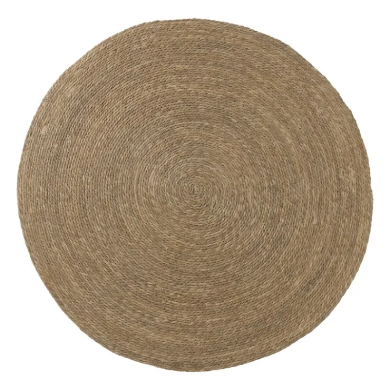 Xenos Vloerkleden-Vloerkleed riet - bruin - ø120 cm