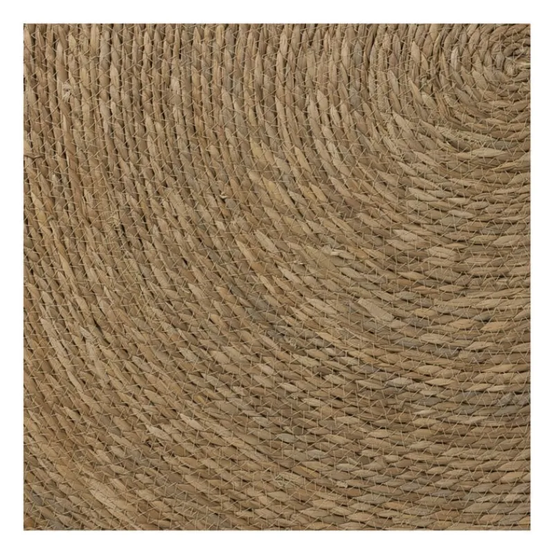 Xenos Vloerkleden-Vloerkleed riet - bruin - ø120 cm