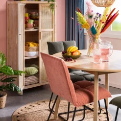 Xenos Kerstcadeaus|Vloerkleden-Vloerkleed riet - rond - ⌀120 cm