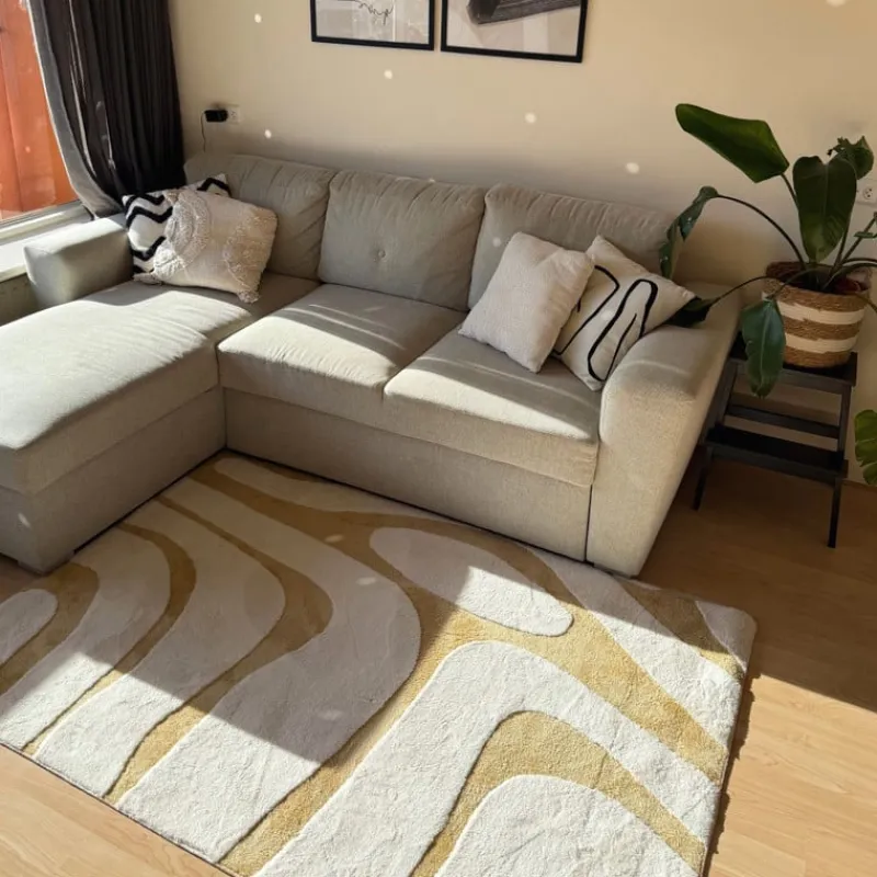 Xenos Vloerkleden-Vloerkleed sherpa - beige - 120x180 cm