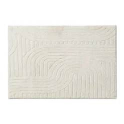 Xenos Vloerkleden-Vloerkleed wave - wit - 60x90 cm