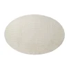 Xenos Vloerkleden-Vloerkleed wave ovaal - wit - 120x180 cm