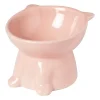 Xenos Huisdieraccessoires-Voerbak voor kat - roze - ø10.3x13 cm