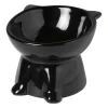 Xenos Huisdieraccessoires-Voerbak voor kat - zwart - ø10.3x13 cm