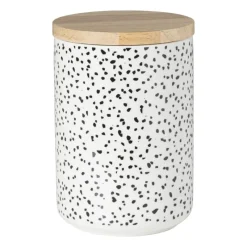 Xenos Voorraadpotten-Voorraadpot Kasitoo stip - zwart/wit - 600 ml