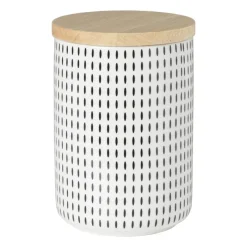 Xenos Voorraadpotten-Voorraadpot Kasitoo streep - zwart/wit - 600 ml