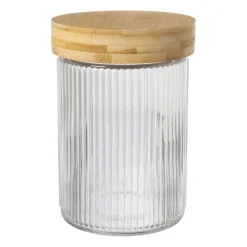 Xenos Voorraadpotten-Voorraadpot met bamboe deksel - 1 liter