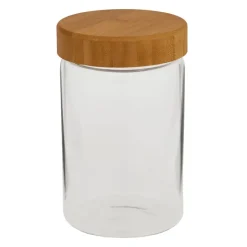 Xenos Voorraadpotten-Voorraadpot met bamboe deksel - 900 ml