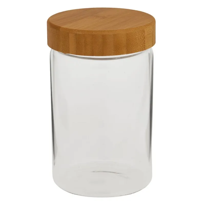 Xenos Voorraadpotten-Voorraadpot met bamboe deksel - 900 ml