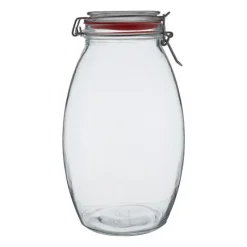 Xenos Voorraadpotten-Voorraadpot met klemdeksel - rond - 1.5 liter