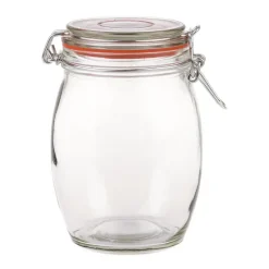 Xenos Voorraadpotten-Voorraadpot met klemdeksel - rond - 1 liter