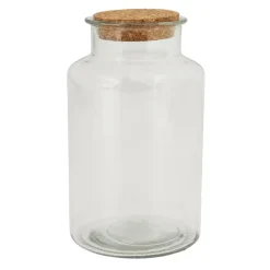 Xenos Voorraadpotten-Voorraadpot met kurken deksel - 2.1 liter