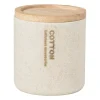 Xenos Badkamer Accessoires-Voorraadpot sand - beige - ø9.8x11 cm