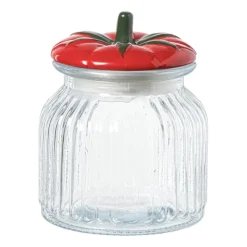 Xenos Voorraadpotten-Voorraadpot tomaat - transparant/rood - 900 ml
