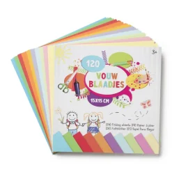 Xenos Knutselpapier|Kerst Knutselen-Vouwblaadjes - multikleur - 120 stuks