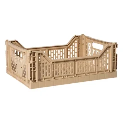 Xenos Kratjes-Vouwkrat groot - beige - 14.5x40x30 cm