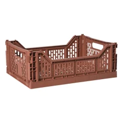 Xenos Kratjes-Vouwkrat groot - bruin - 14.5x40x30 cm