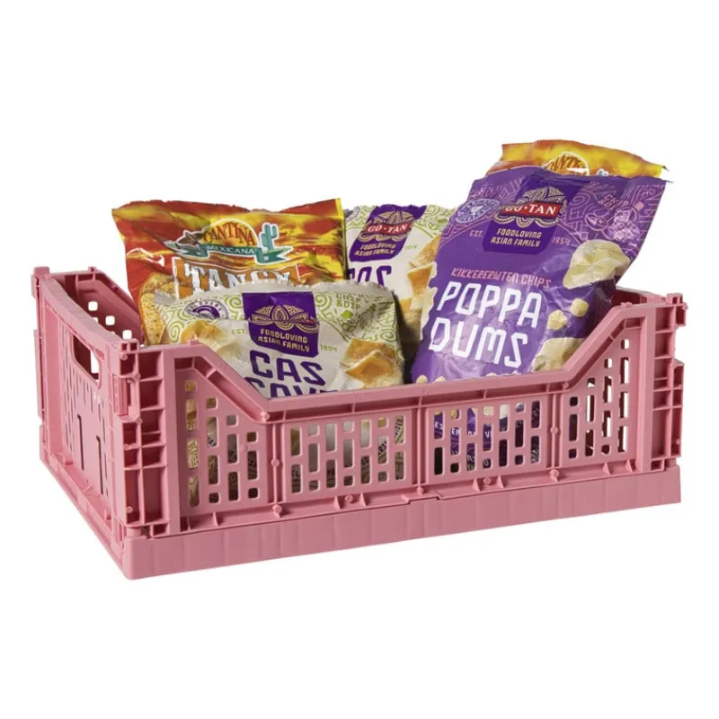 Xenos Kratjes-Vouwkrat groot - roze - 14.5x40x30 cm
