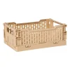 Xenos Kratjes-Vouwkrat klein - beige - 6x15x10 cm