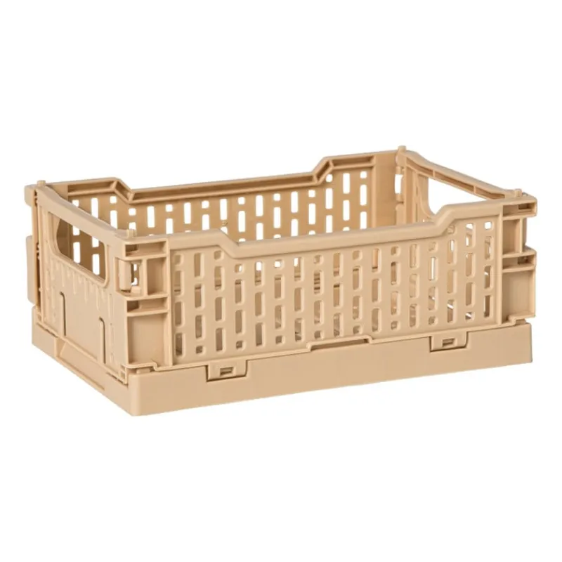 Xenos Kratjes-Vouwkrat klein - beige - 6x15x10 cm
