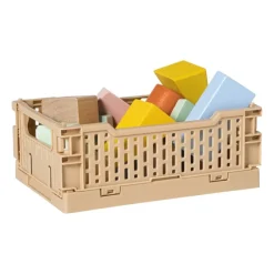 Xenos Kratjes-Vouwkrat klein - beige - 6x15x10 cm