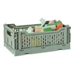 Xenos Kratjes-Vouwkrat middel - groen - 10.5x27x17 cm