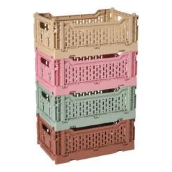 Xenos Kratjes-Vouwkrat middel - roze - 10.5x27x17 cm