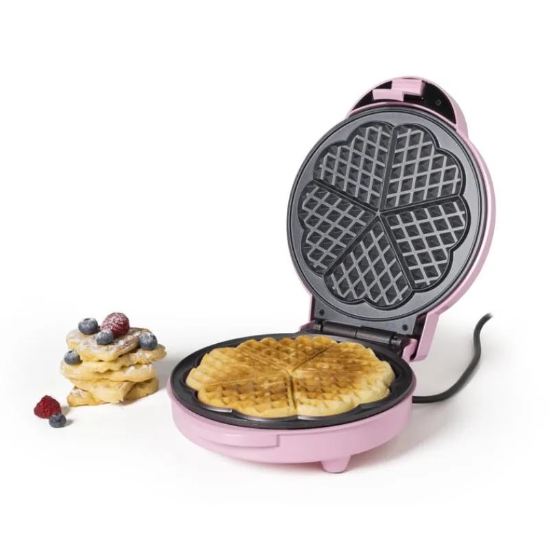 Xenos Kerstcadeaus-Wafelmaker - roze - 1000 watt