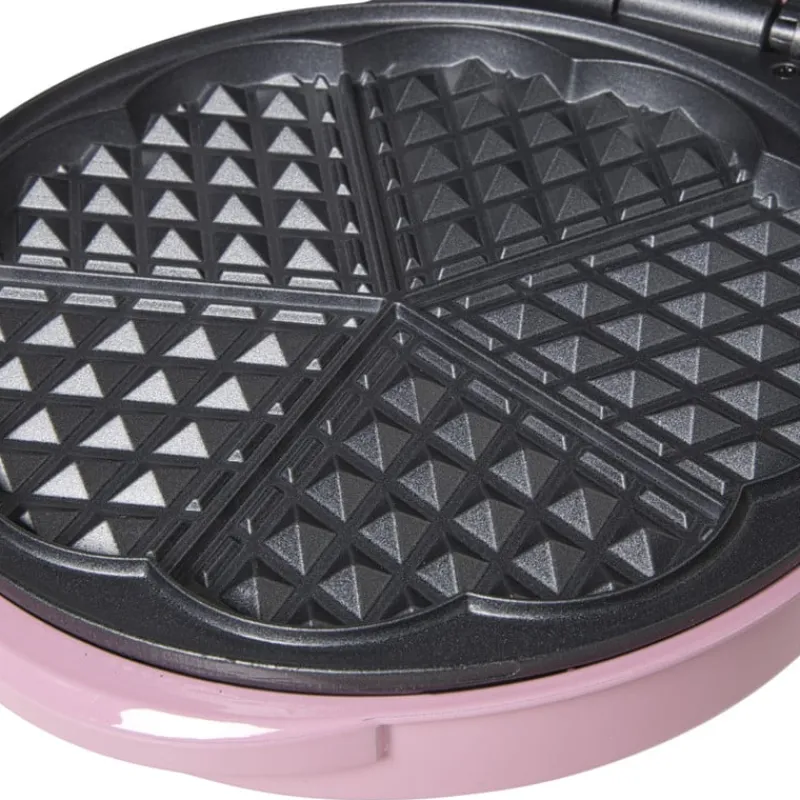 Xenos Kerstcadeaus-Wafelmaker - roze - 1000 watt