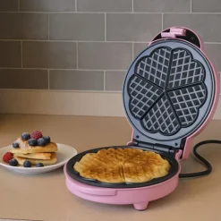 Xenos Kerstcadeaus-Wafelmaker - roze - 1000 watt