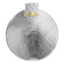 Xenos Kerstfiguren-Wandhanger disco kerstbal - zilverkleurig - ø31.5 cm
