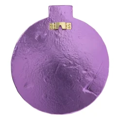 Xenos Kerstfiguren-Wandhanger disco kerstbal - roze - ø31.5 cm